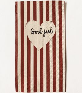Hovedbilde Servietter god jul striper - buffet