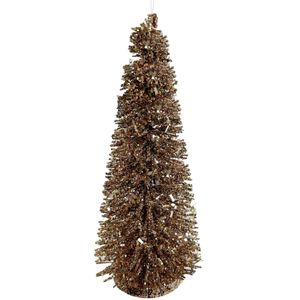 Hovedbilde Juletre 15cm - glitter i gull/kobber