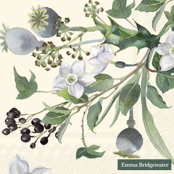 Servietter Winter Flowers EB Cream - lunsj