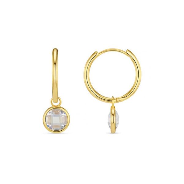 Orelia &oslash;redobber Crystal Drop Mid-Size Hoop - gull