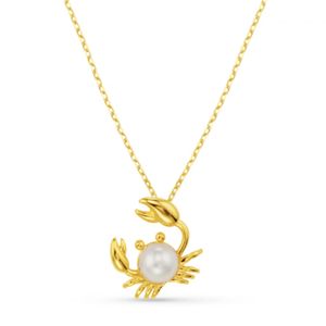 Hovedbilde Orelia Pearl Crab Charm smykke - gull