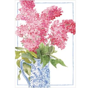 Hovedbilde Kort - Blue vase pink flowers