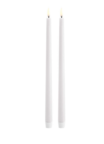 Uyuni kronelys nordic white 2pk -  32 cm