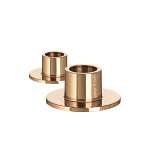 Hovedbilde Lysestake ros&egrave; gull 1,5cm til kertelys, 2pk BLANK