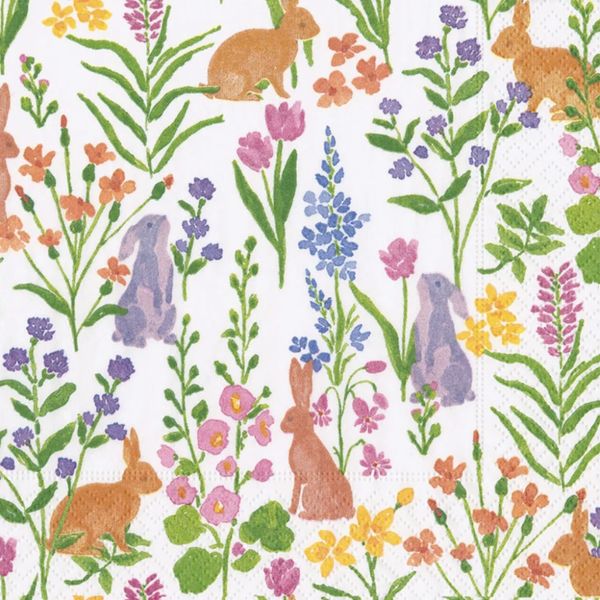 Servietter Bunny Field - kaffe