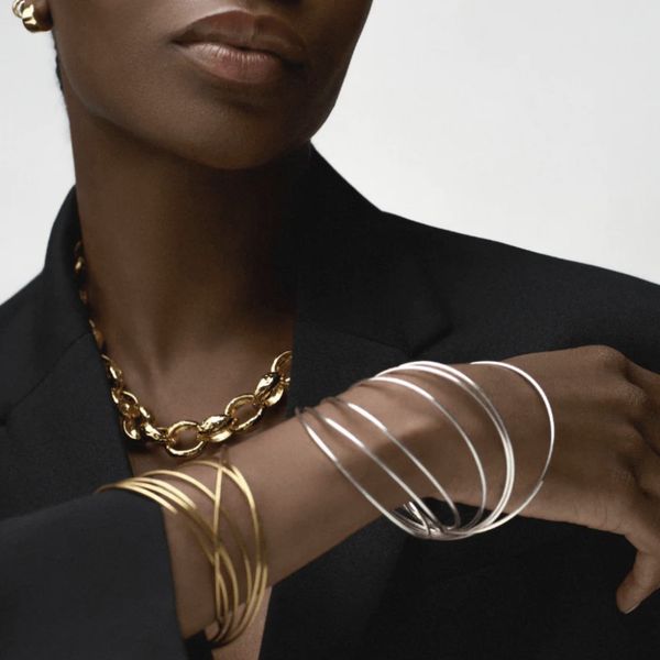 Orelia armb&aring;nd Interlocking Bangles - s&oslash;lv
