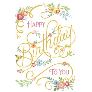 Hovedbilde Kort - Happy Birthday to You (folie og tekst)