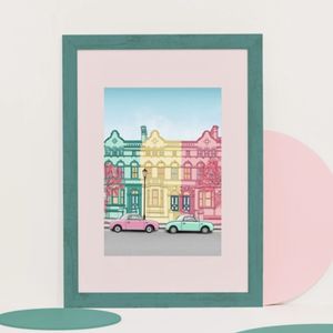 Hovedbilde Plakat - Notting Hill gul - A3 3mm kant (uten ...