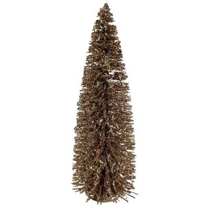 Hovedbilde Juletre 17cm - glitter i gull/kobber