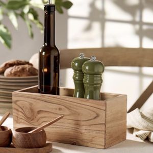 Hovedbilde Rustikk kasse i akasietre 27cm