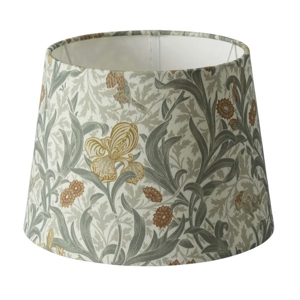Lampeskjerm Classic Round 22cm - William Morris Iris, beige 