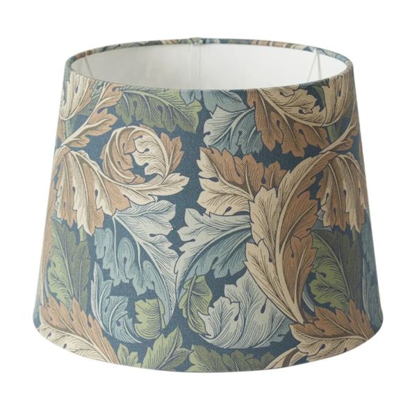 Lampeskjerm Classic Round 22cm - William Morris Acanthus blue